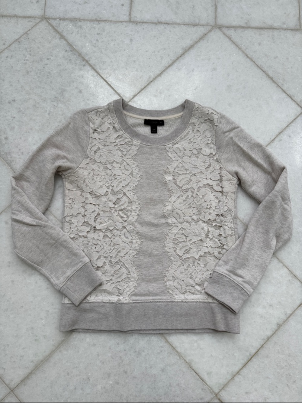 J. Crew Light Gray Crewneck Sweatshirt, XXS